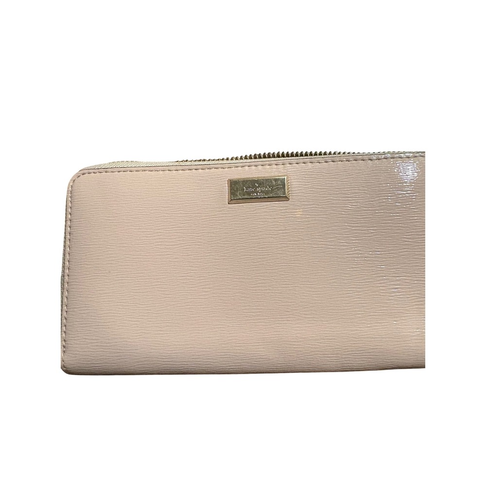 Kate Spade New York Zip Around Continental Wallet Blush Pink Patent Leather